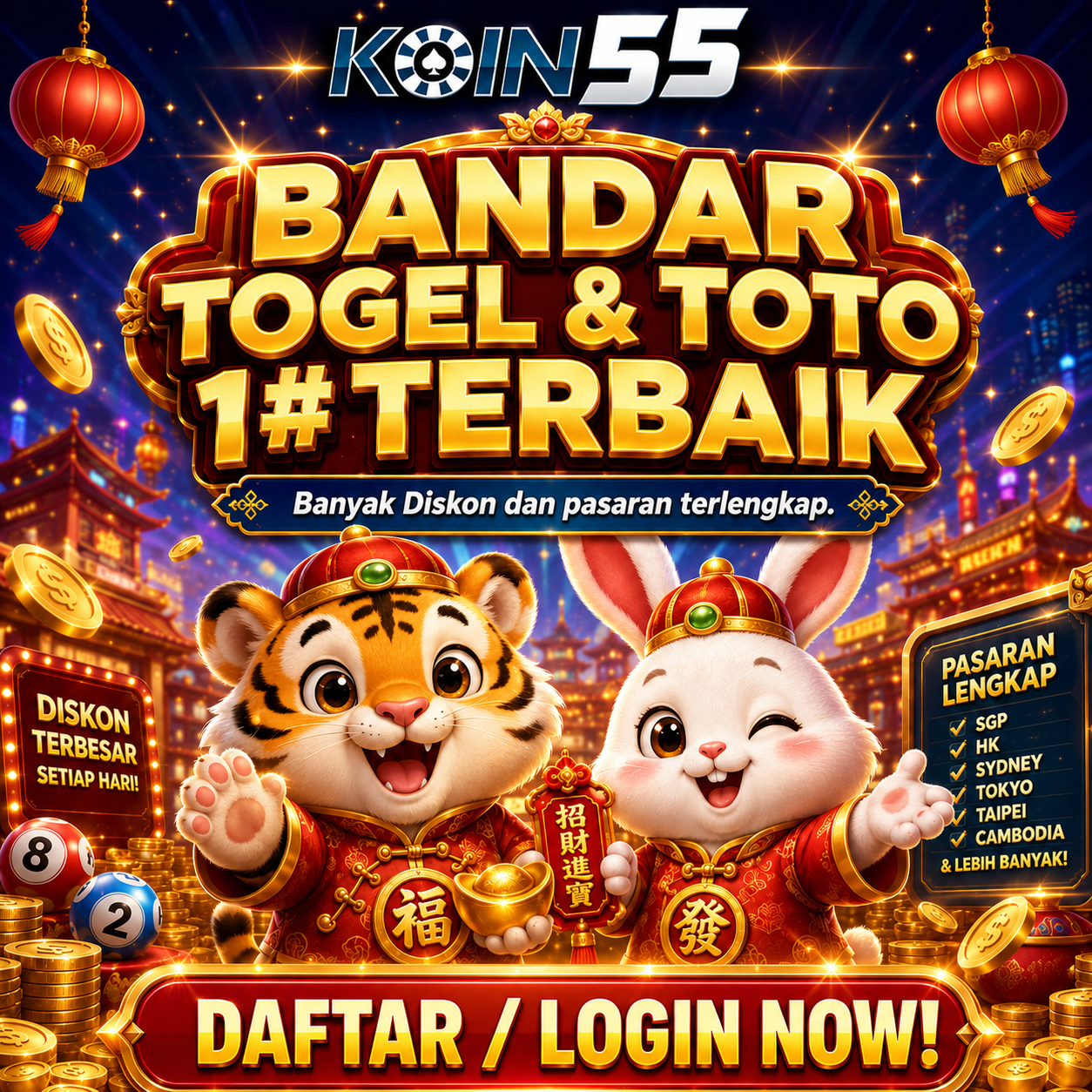 KOIN55 bandar togel terbaik Indonesia dengan pasaran lengkap